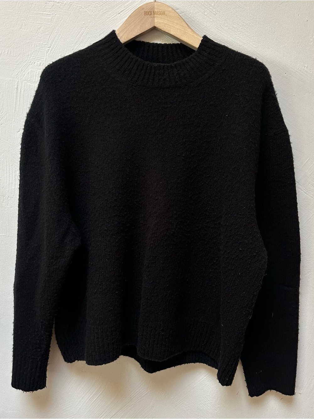 Cole Buxton Black Crewneck Knit Sweater